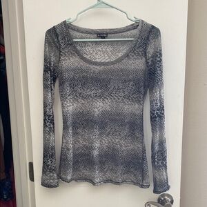 Express see-through snake skin top | S